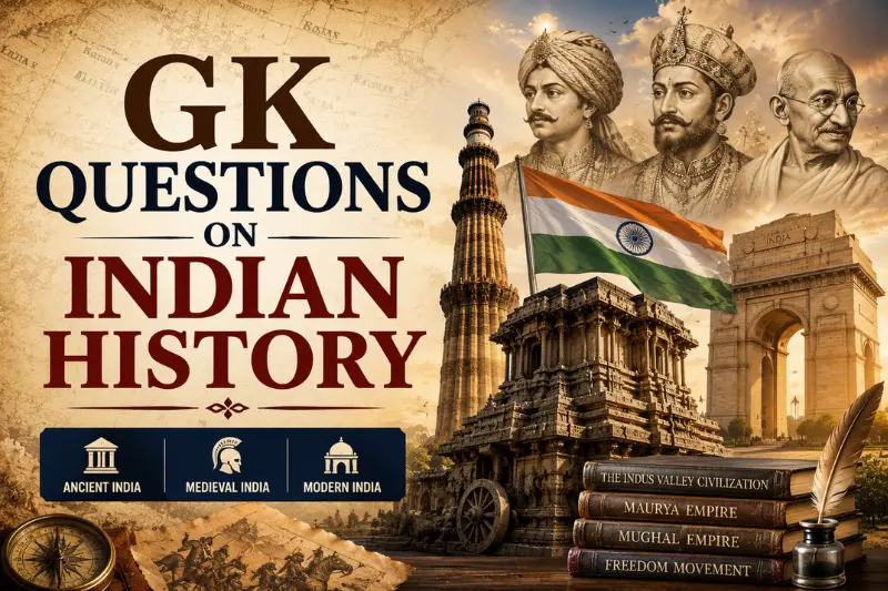 gk questions on indian history