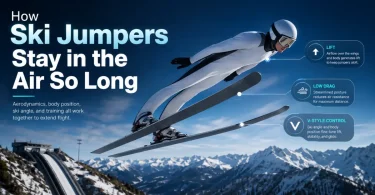 how do ski jumpers stay in the air so long physics explained