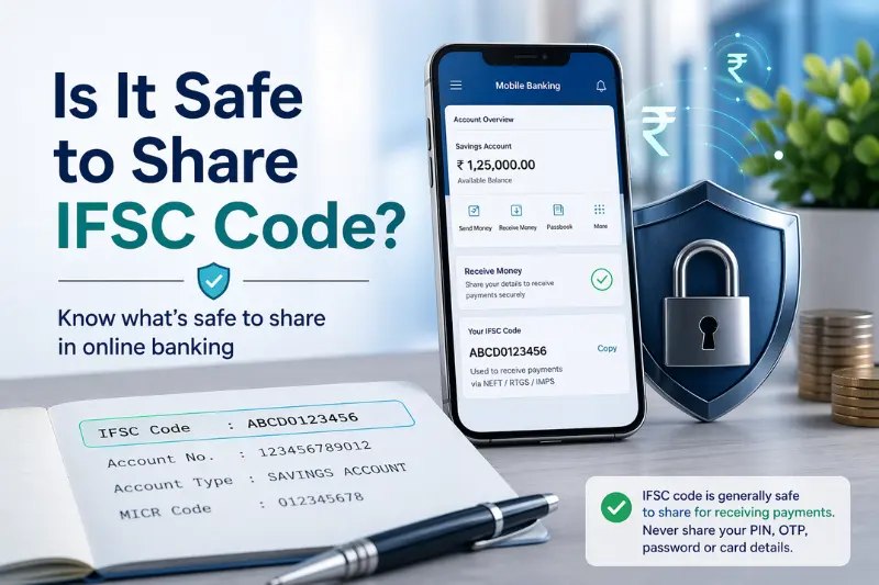 is it safe to share ifsc code