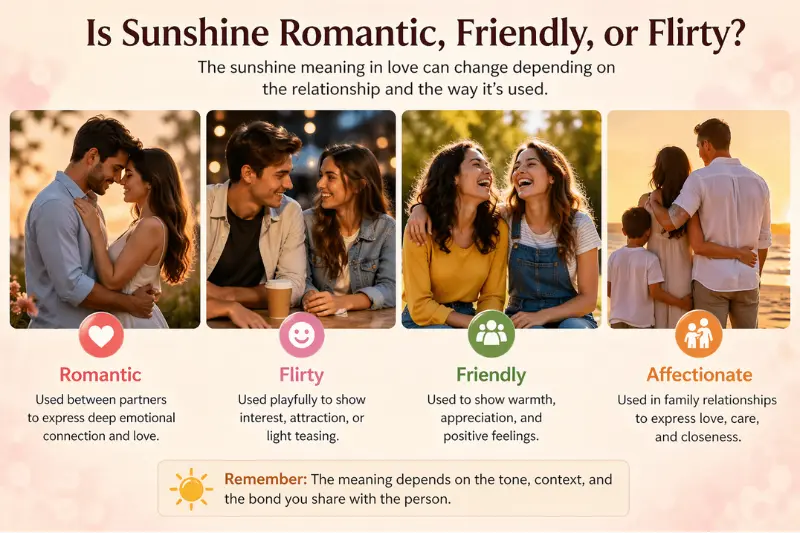 is sunshine romantic friendly or flirty