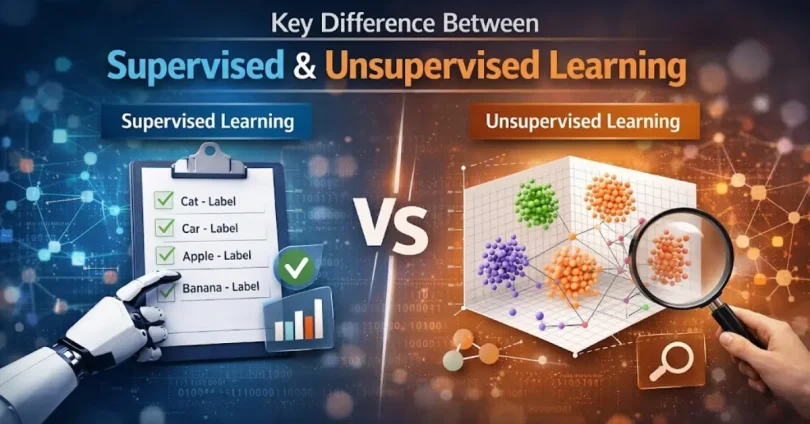key difference between supervised and unsupervised learning