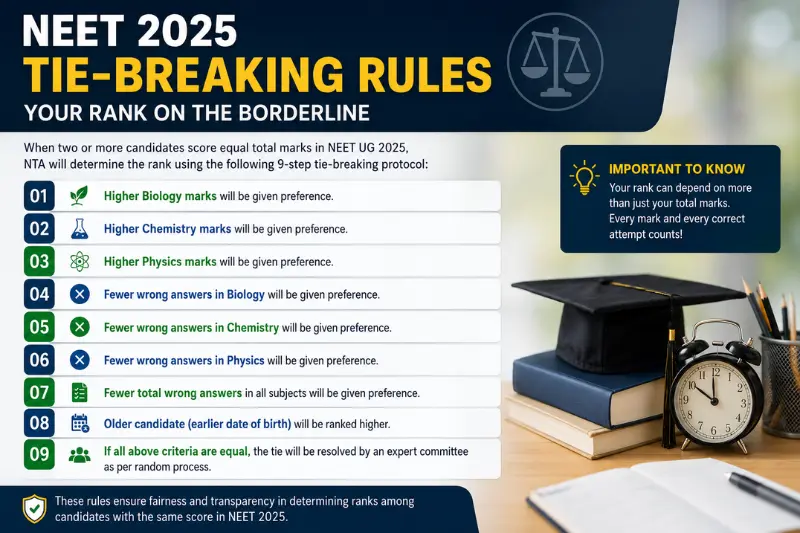 neet 2025 tie breaking rules your rank on the borderline