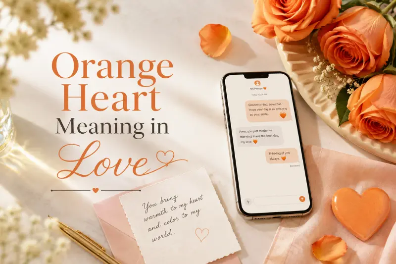 orange heart meaning in love