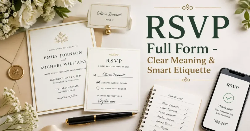 rsvp full form clear meaning and smart etiquette